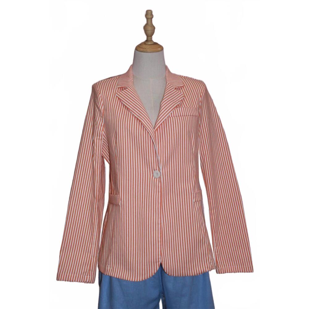 NEW TANTRA women's pin striped jacket in orange